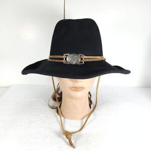 MHT Westerns Master Hatters Of Texas VTG Black Wool Hat Size Small made in USA